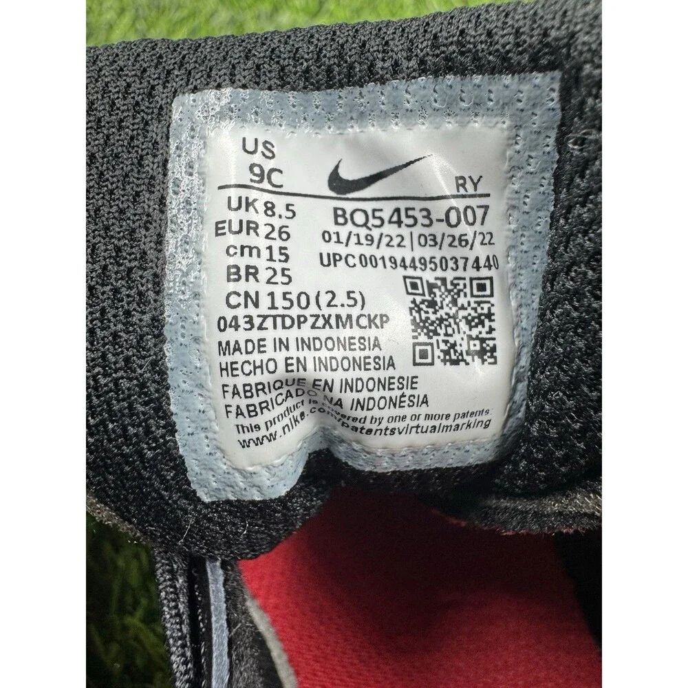 Nike Court Borough Toddler Sneaker Shoes Black/University Red Size 9 New - Picture 11 of 15